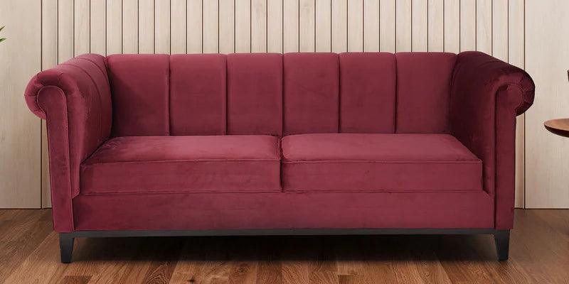 Velvet 3 Seater Sofa In Royal Blue Colour - Ouch Cart 