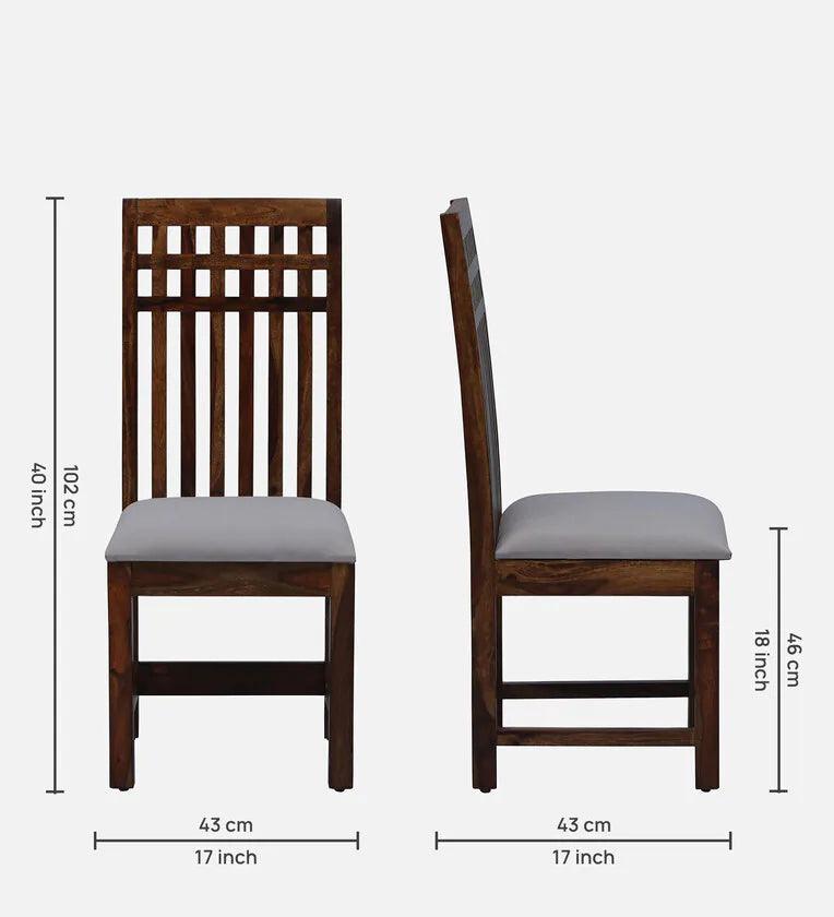 Sheesham Wood 6 Seater Dining Set In Scratch Resistant Provincial Teak Finish - Ouch Cart 