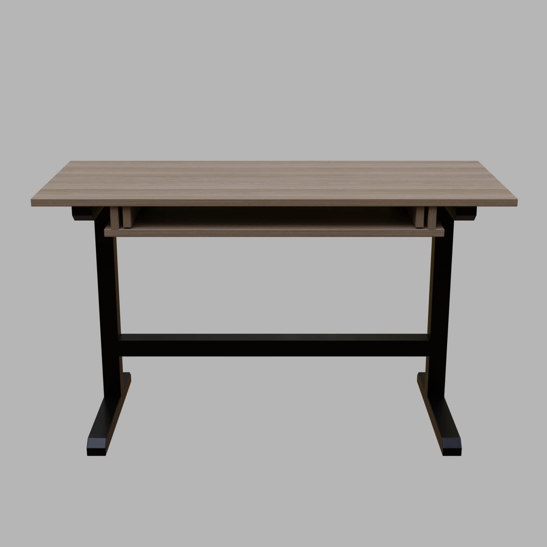 Zinnia Study Table with Keyboard Tray in Wenge Color - Ouch Cart 