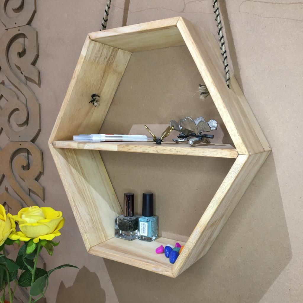 Geometric/Hexagonal Handmade Shelf By Miza - Ouch Cart 