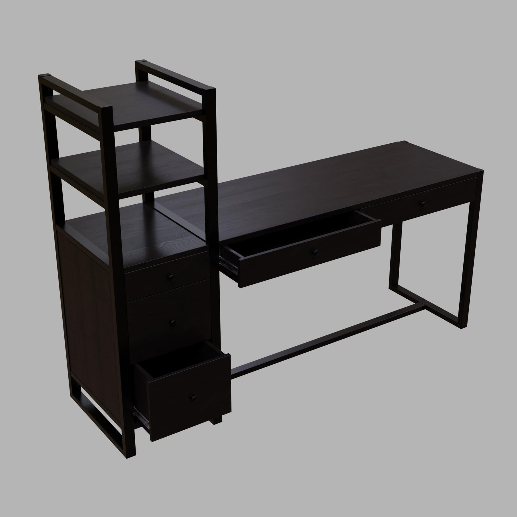 Best study table with storage design have drawer & open storage shelve, perfect for home office furniture