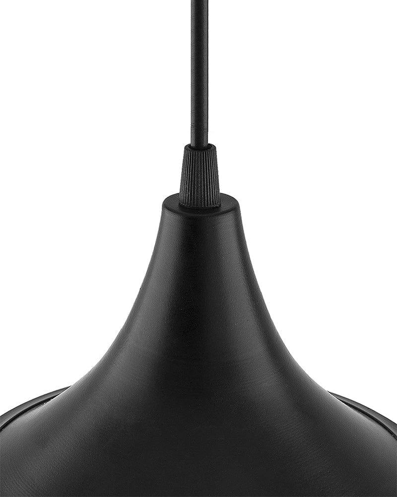 Black Metal Medium Pear Hanging Light for Home Decoration