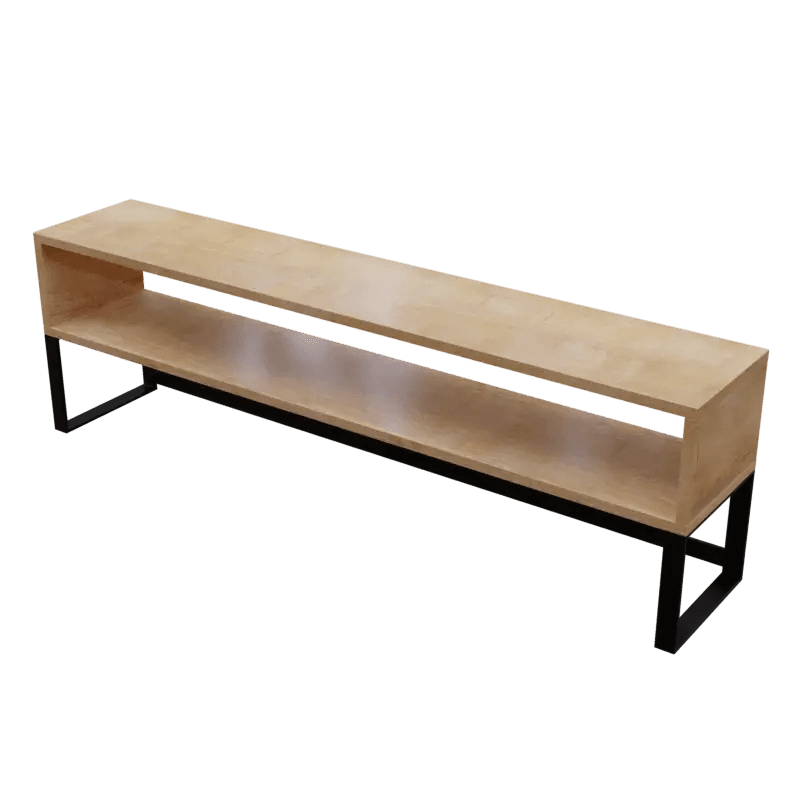 Montello TV Unit With Storage Space in Large Size in Wooden Texture - Ouch Cart 