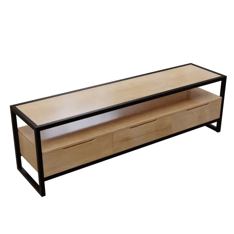 Fenily TV Unit With Storage Space & Drawers in Large Size in Wooden Texture