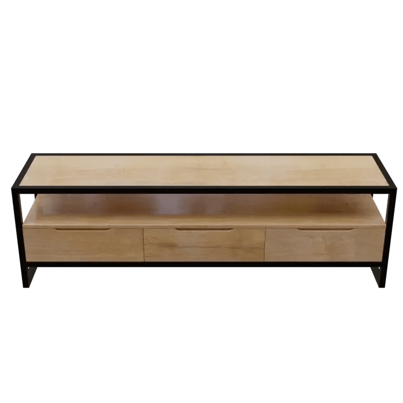 Fenily TV Unit With Storage Space & Drawers in Large Size in Wooden Texture