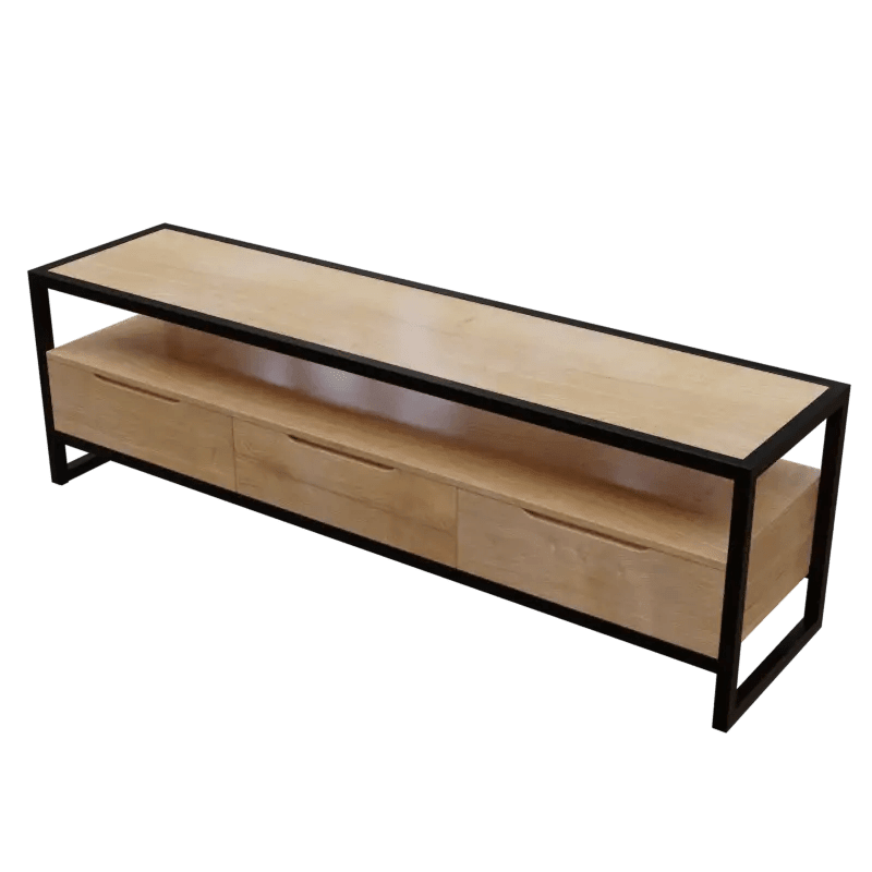 Fenily TV Unit With Storage Space & Drawers in Large Size in Wooden Texture