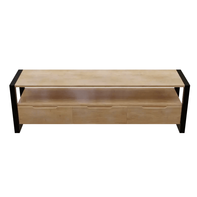 Walton TV Unit With Storage Space & Drawers in Large Size in Wooden Texture