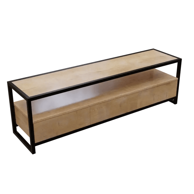 Casper TV Unit With Storage Space & Drawers in Large Size in Wooden Texture - Ouch Cart 