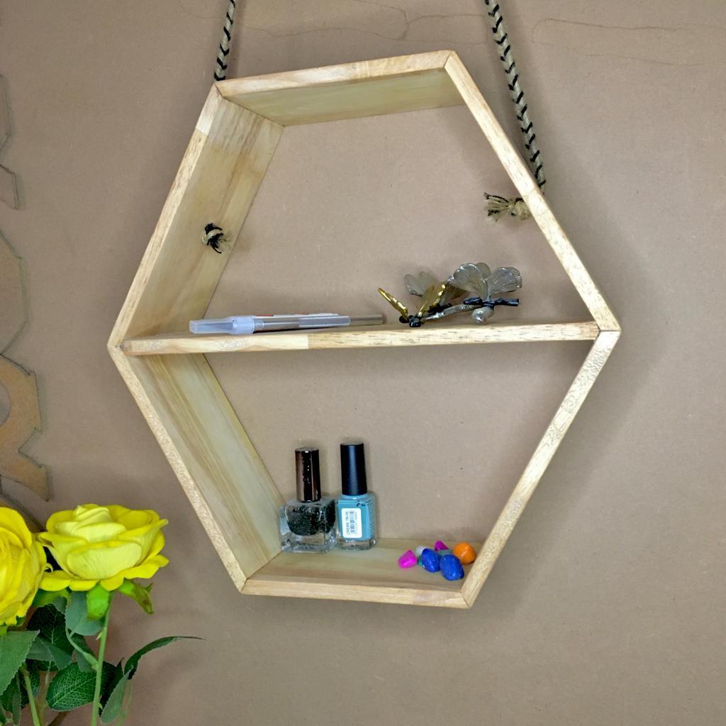 Geometric/Hexagonal Handmade Shelf By Miza - Ouch Cart 