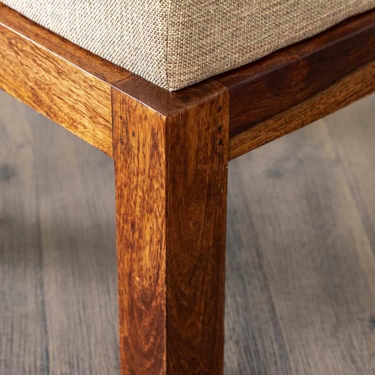 Sheesham Wood Coffee Table with Stools - Brown - Ouch Cart 