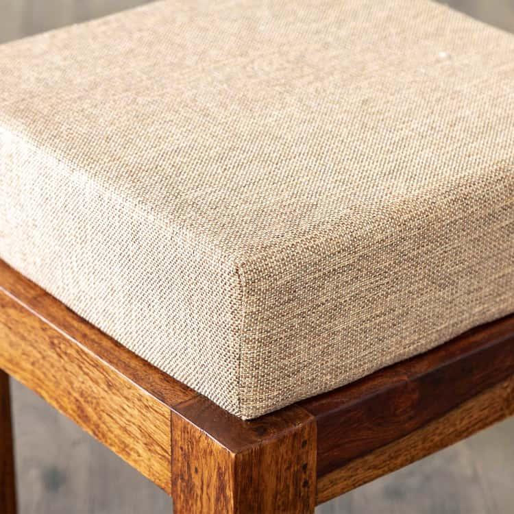 Sheesham Wood Coffee Table with Stools - Brown - Ouch Cart 