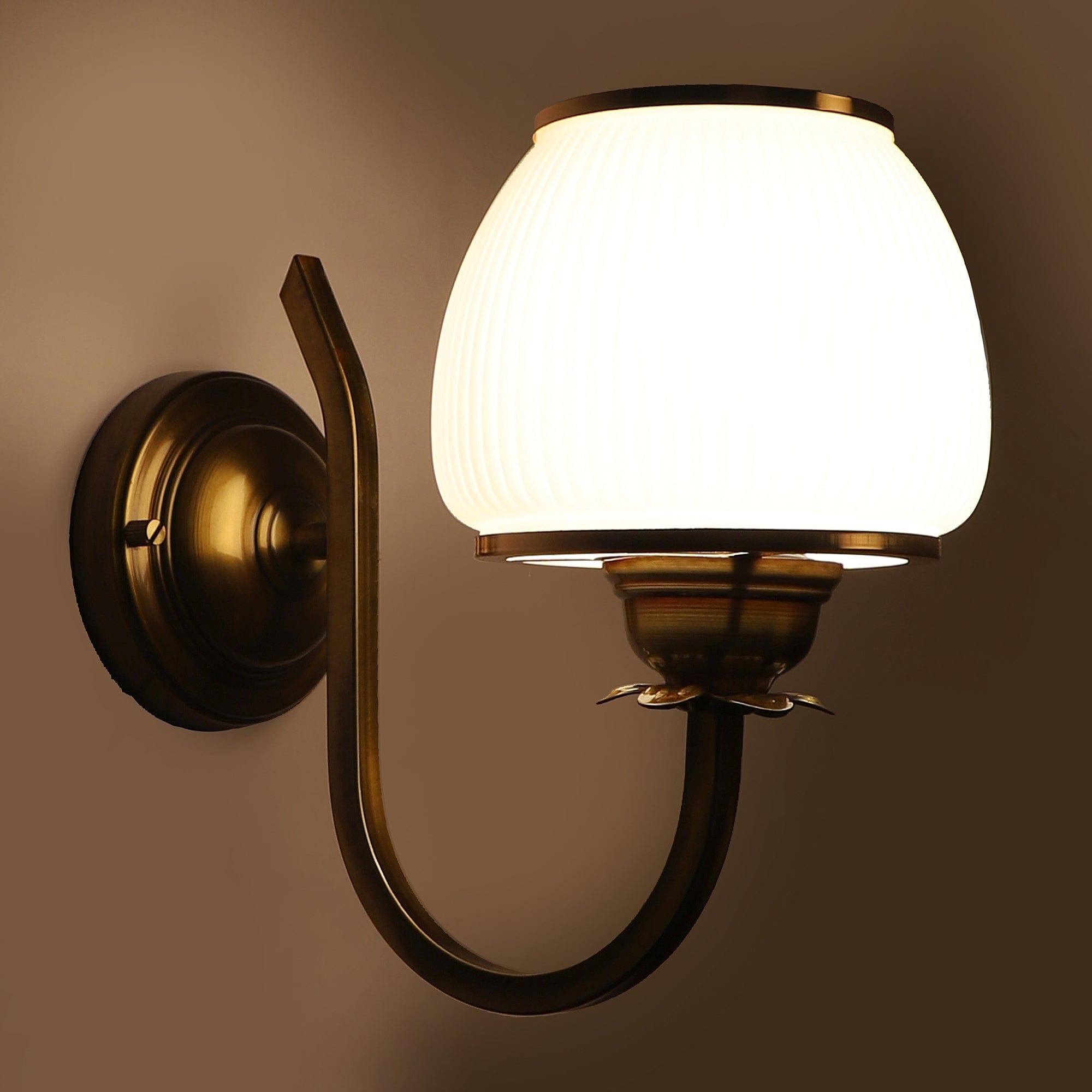 Golden And White Iron Wall Light - Ouch Cart 