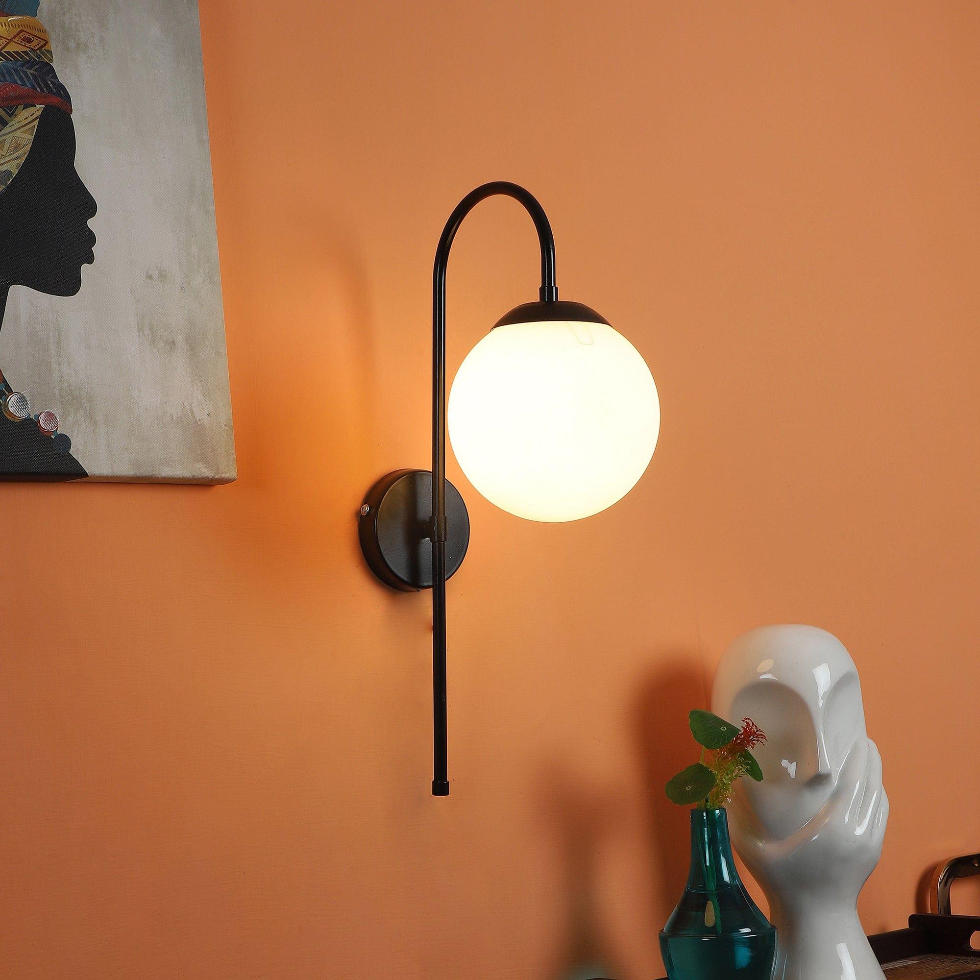 White and Black  Iron Wall Light