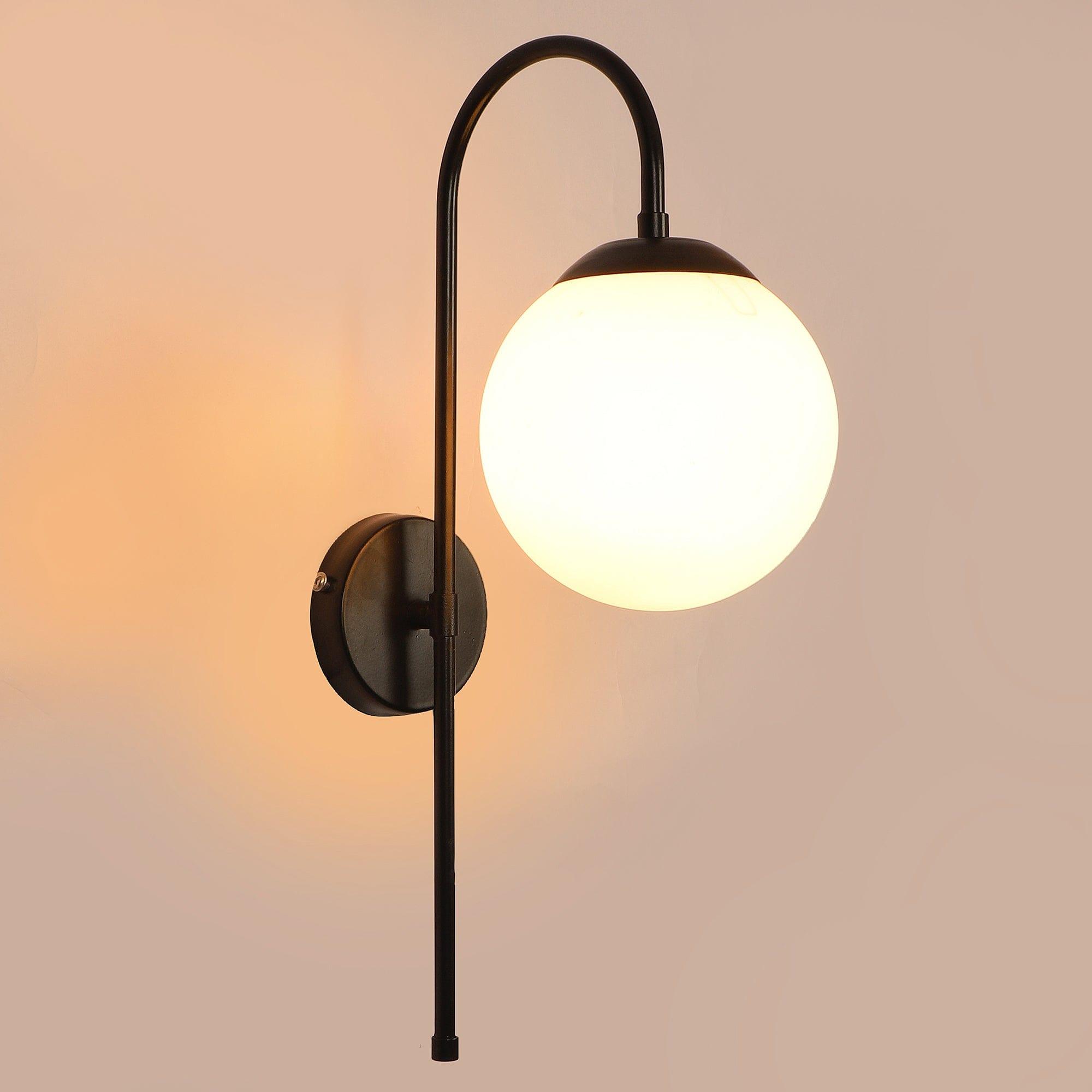 White and Black Iron Wall Light - Ouch Cart 