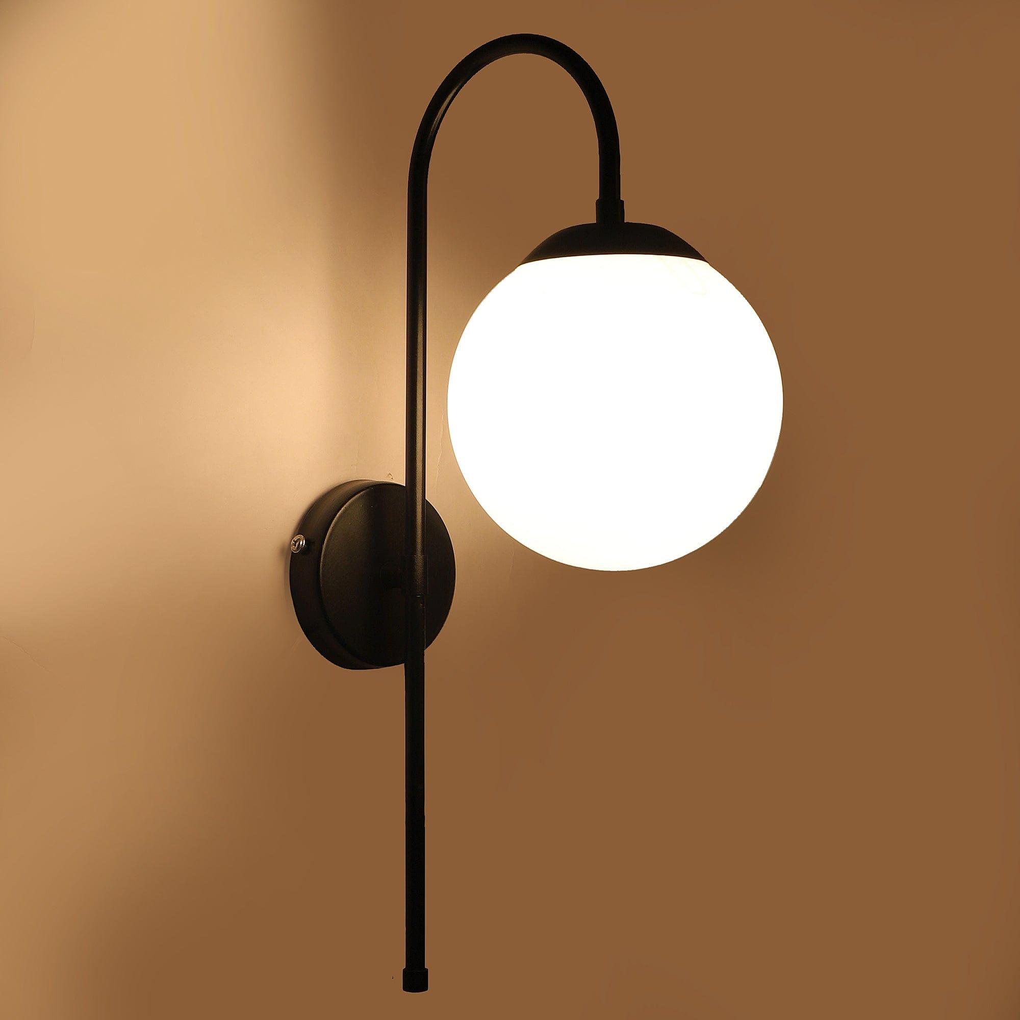 White and Black Iron Wall Light - Ouch Cart 