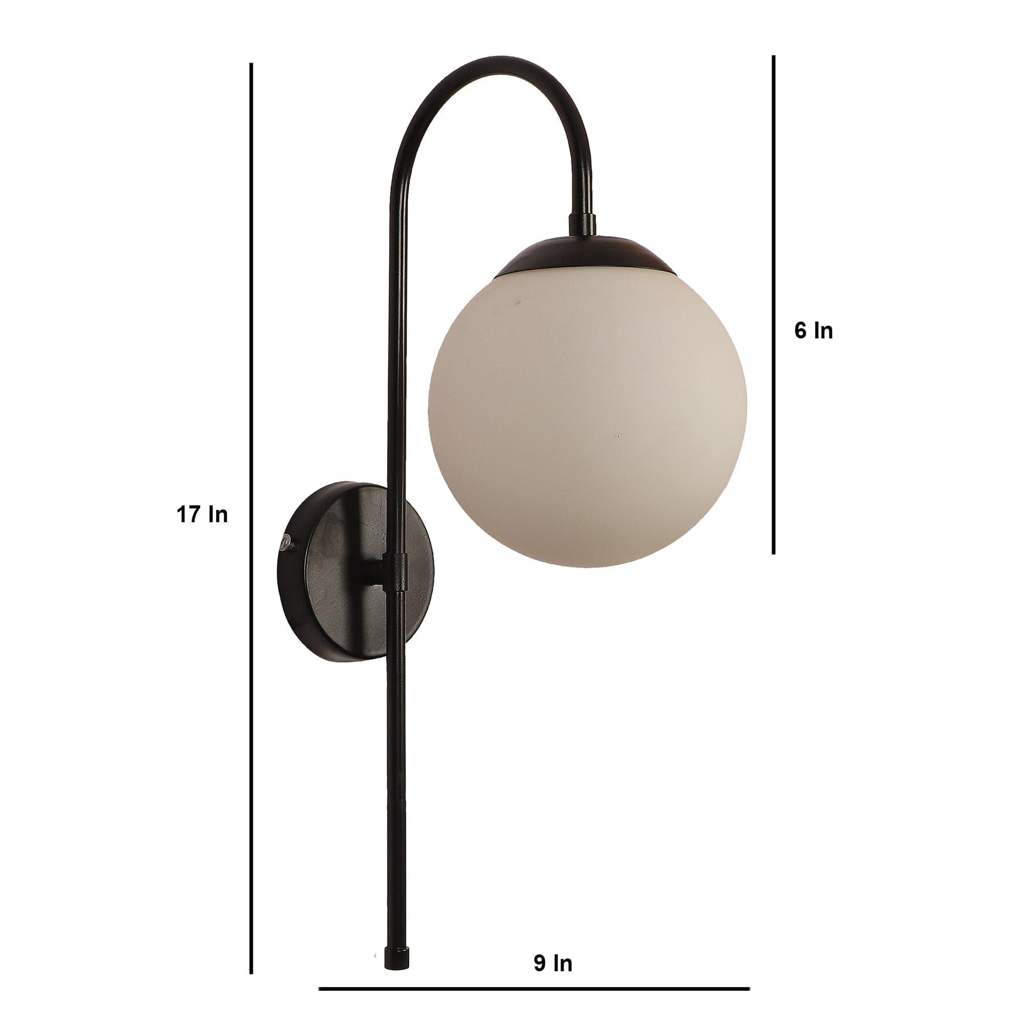 White and Black Iron Wall Light - Ouch Cart 