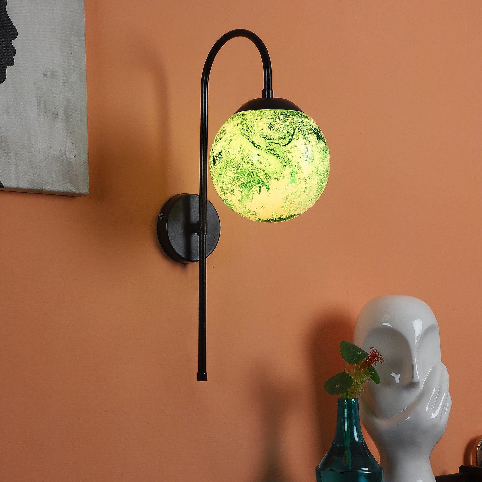 Black And Green Single Iron Wall Lights