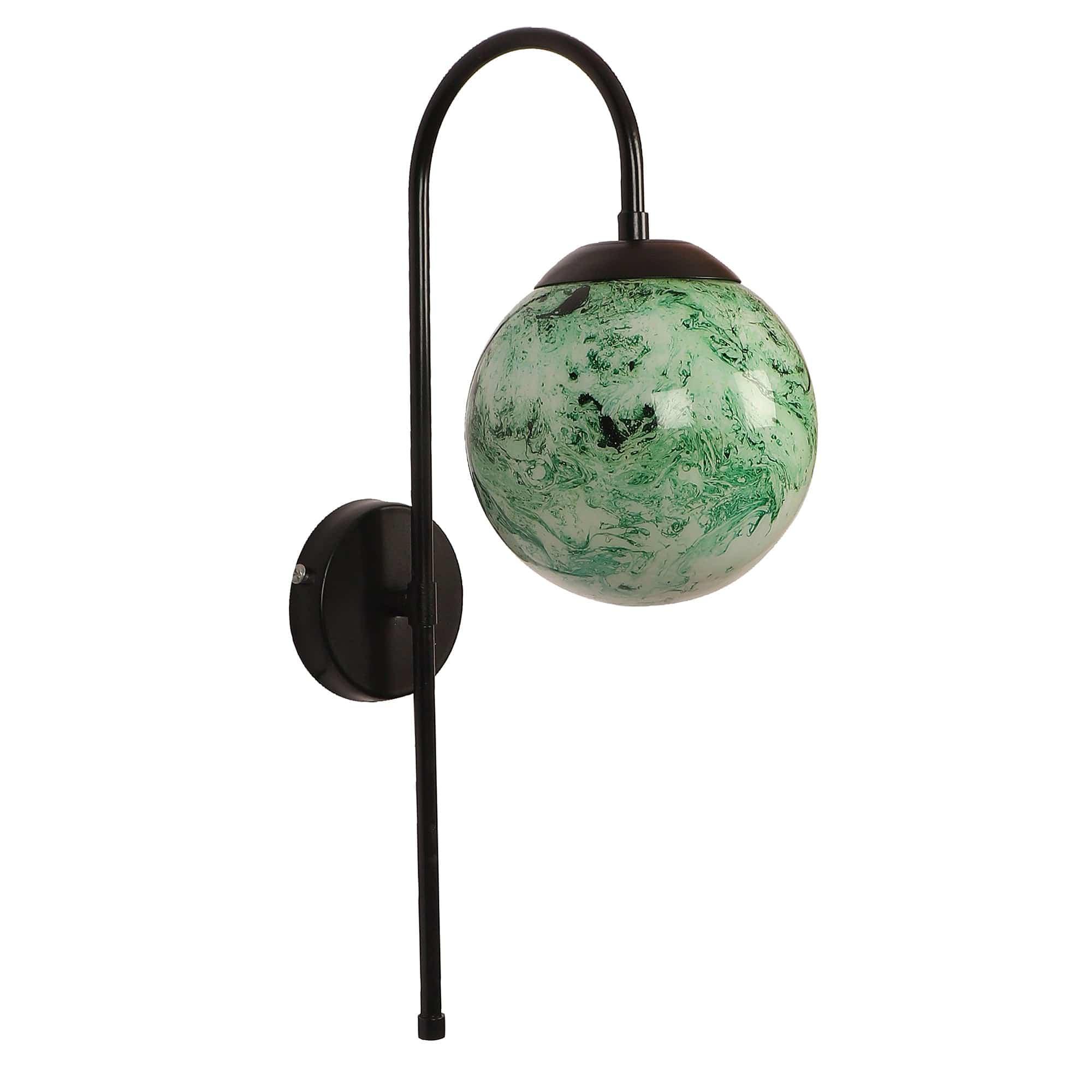 Black And Green Single Iron Wall Lights - Ouch Cart 