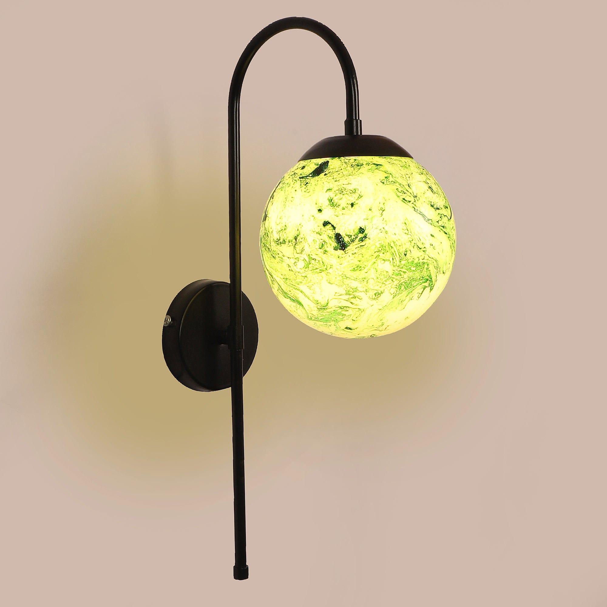 Black And Green Single Iron Wall Lights - Ouch Cart 