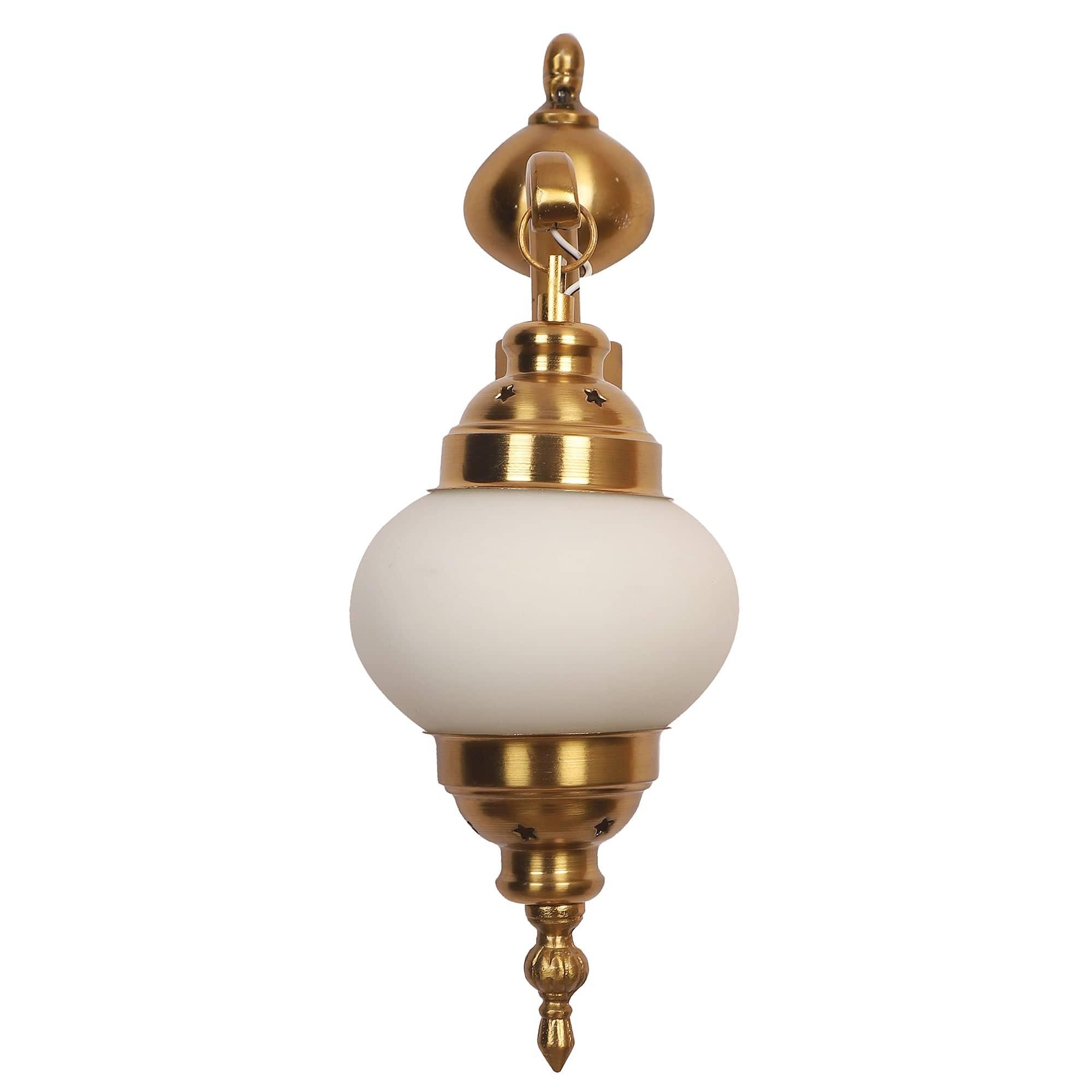 White And Gold Aluminium Single Wall Lights - Ouch Cart 