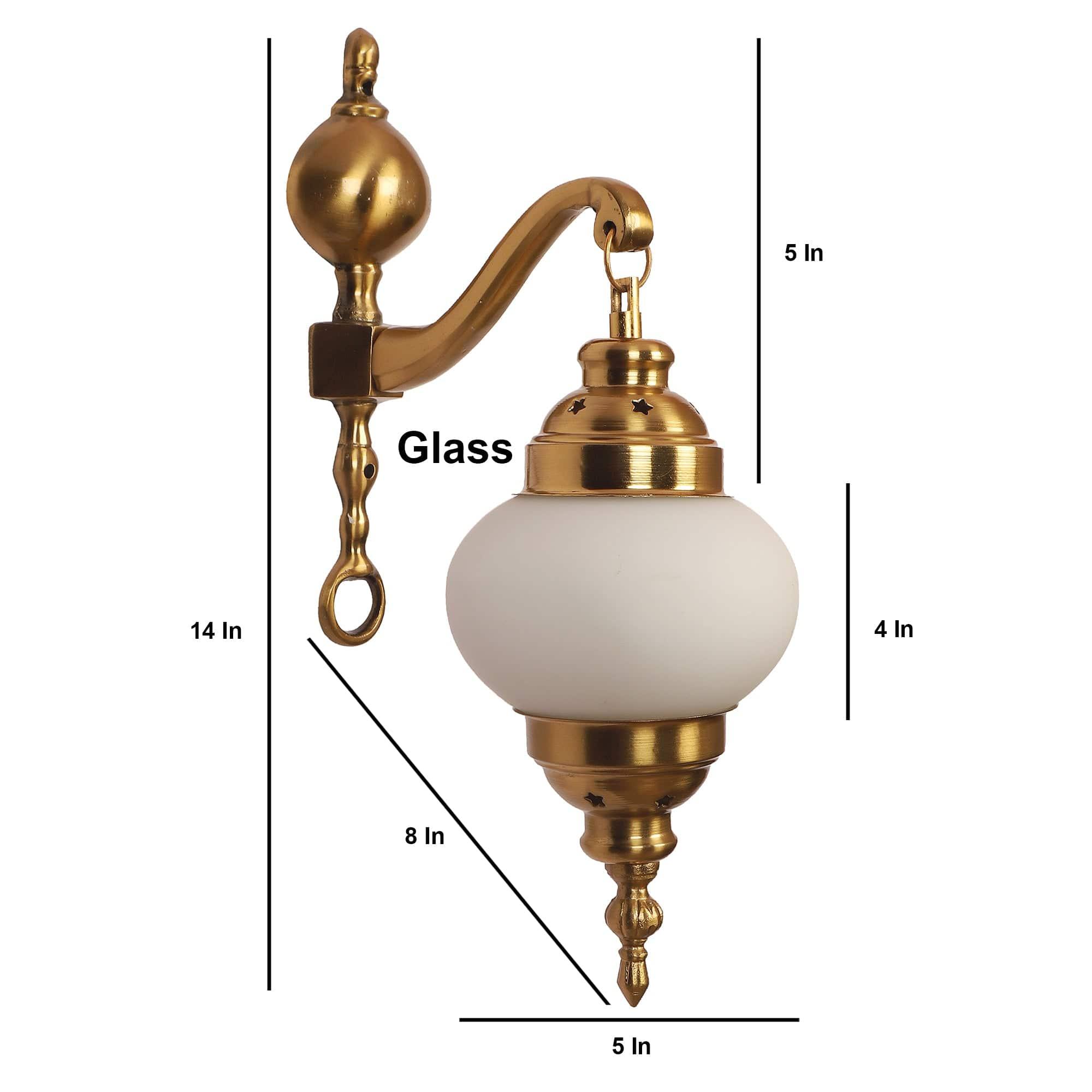White And Gold Aluminium Single Wall Lights - Ouch Cart 