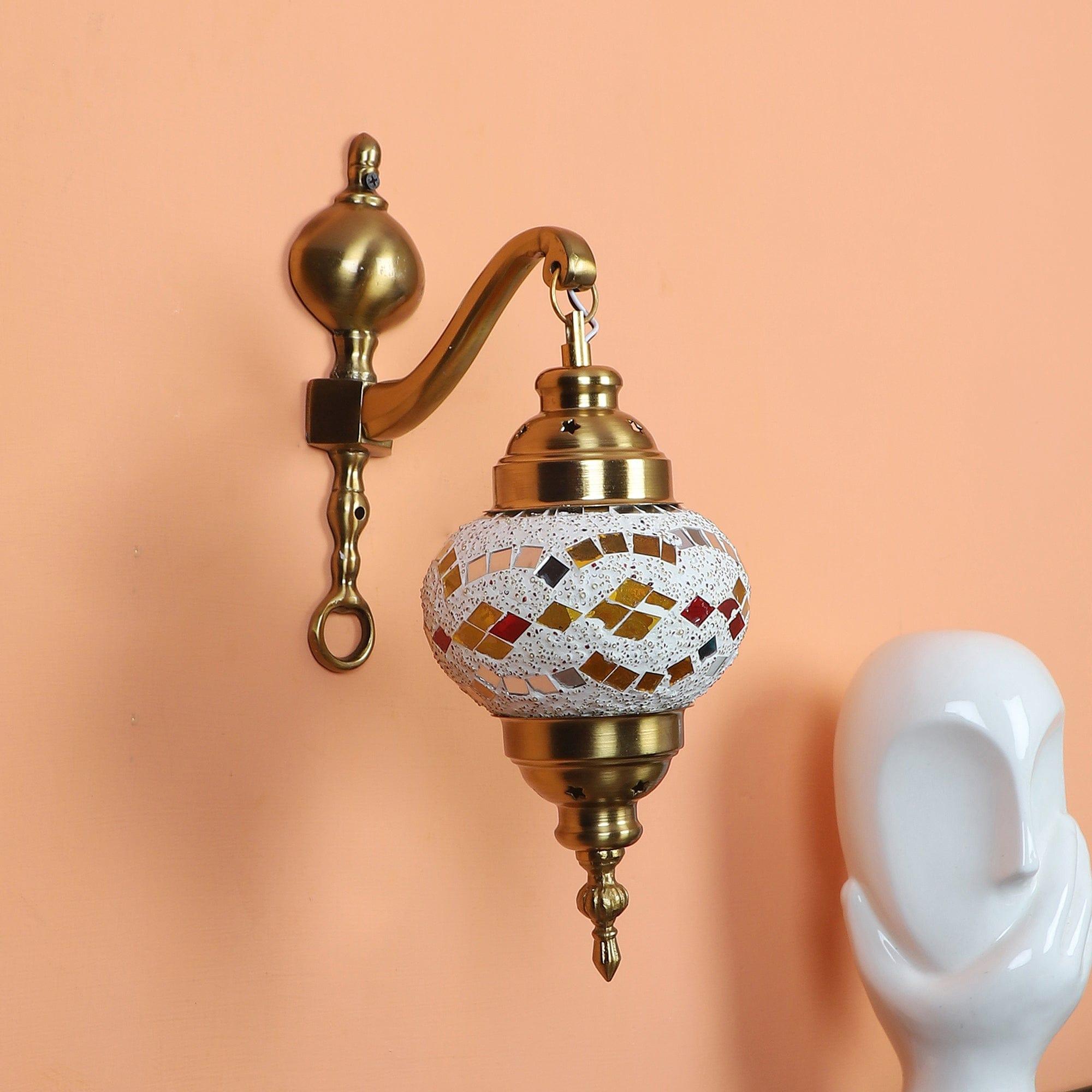 Gold And Multicolour Aluminium Wall Light - Ouch Cart 