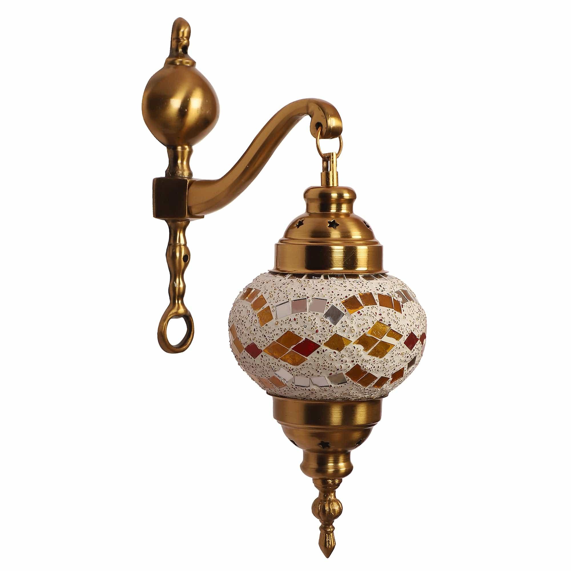 Gold And Multicolour Aluminium Wall Light - Ouch Cart 