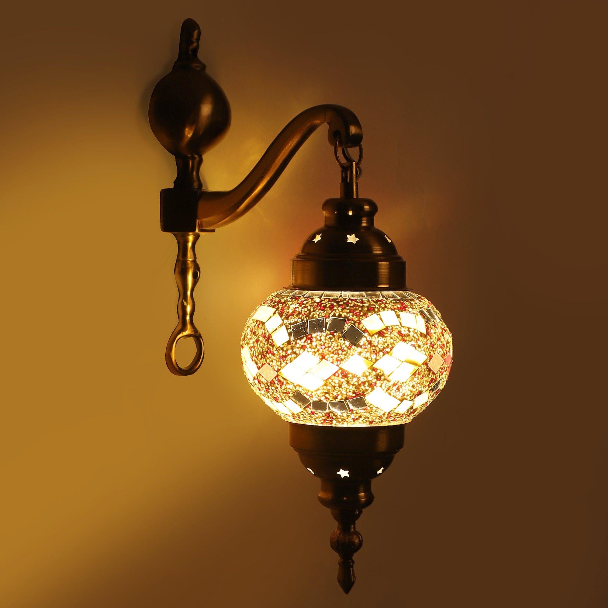 Gold And Multicolour Aluminium Wall Light - Ouch Cart 