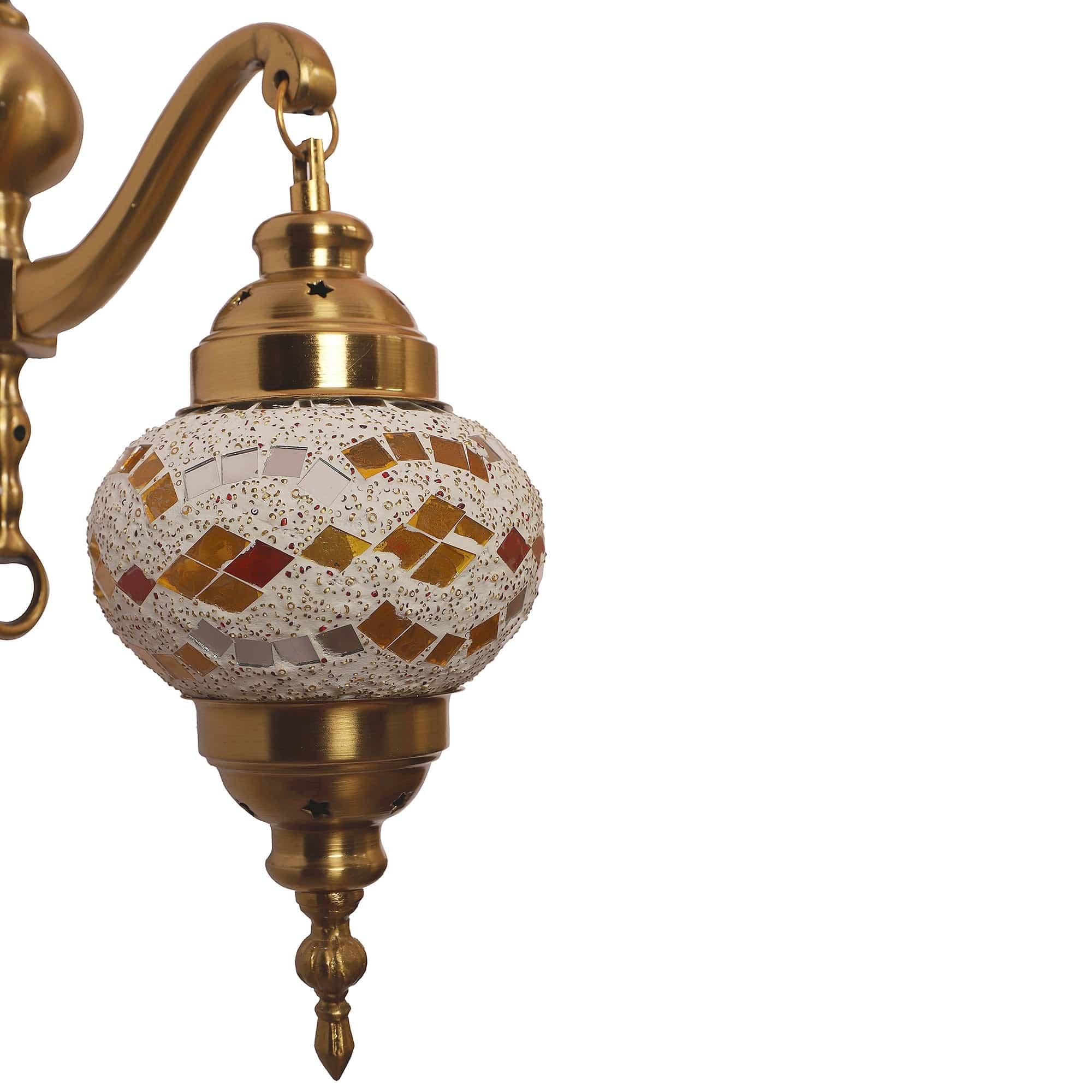 Gold And Multicolour Aluminium Wall Light - Ouch Cart 