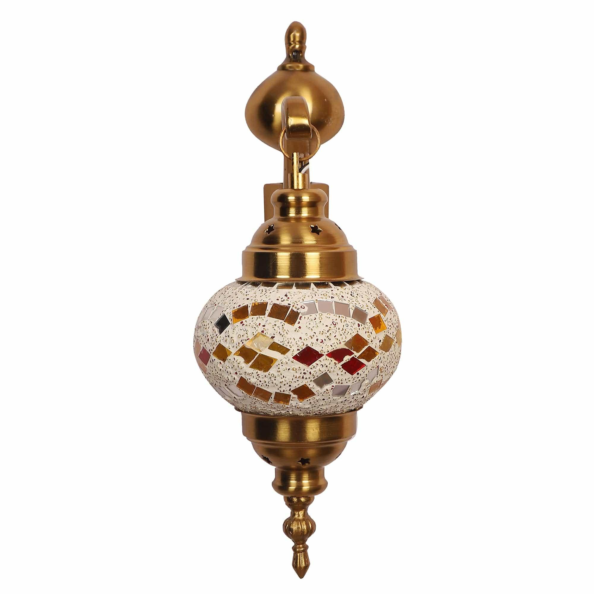 Gold And Multicolour Aluminium Wall Light - Ouch Cart 