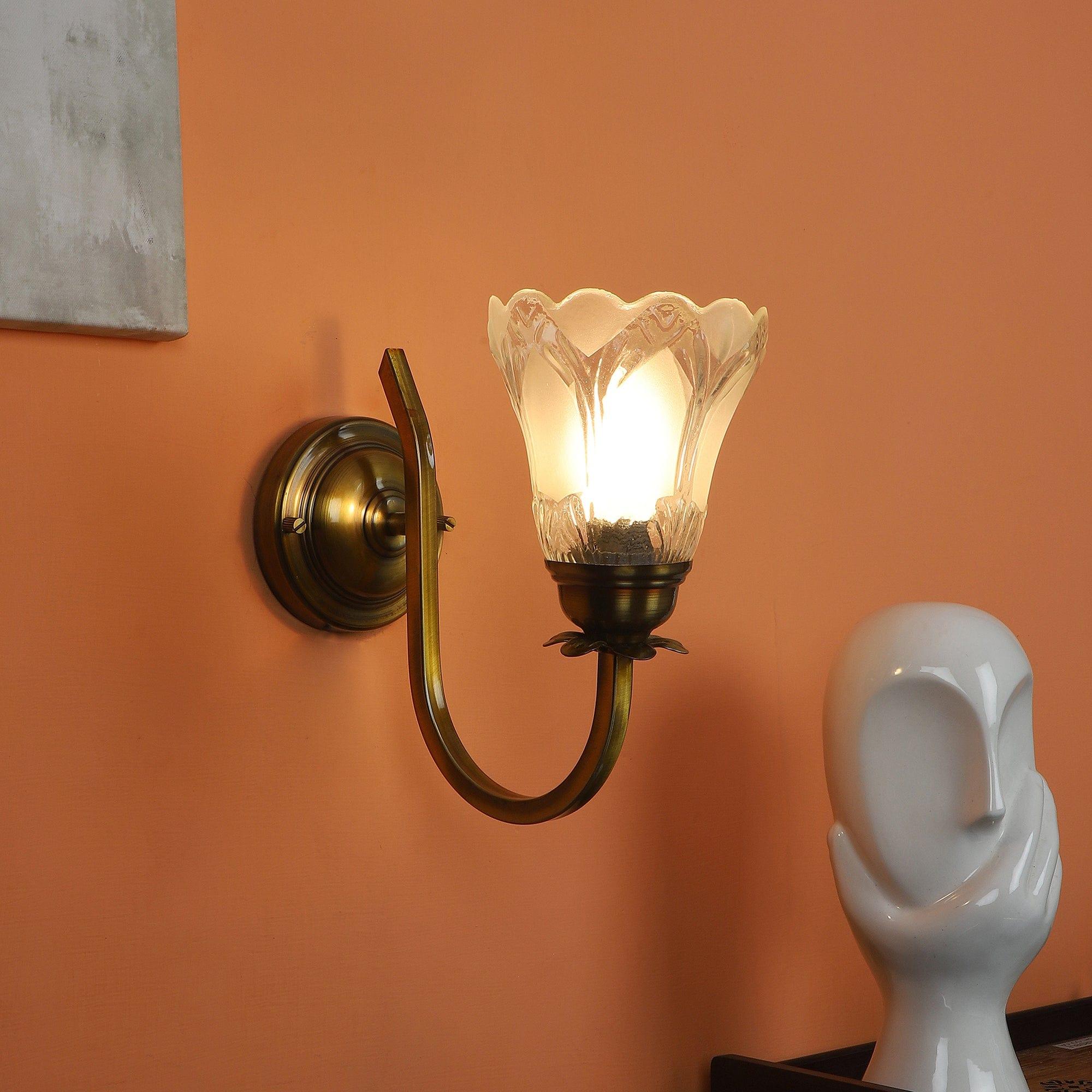 Prefect White And Gold Iron Wall Light - Ouch Cart 