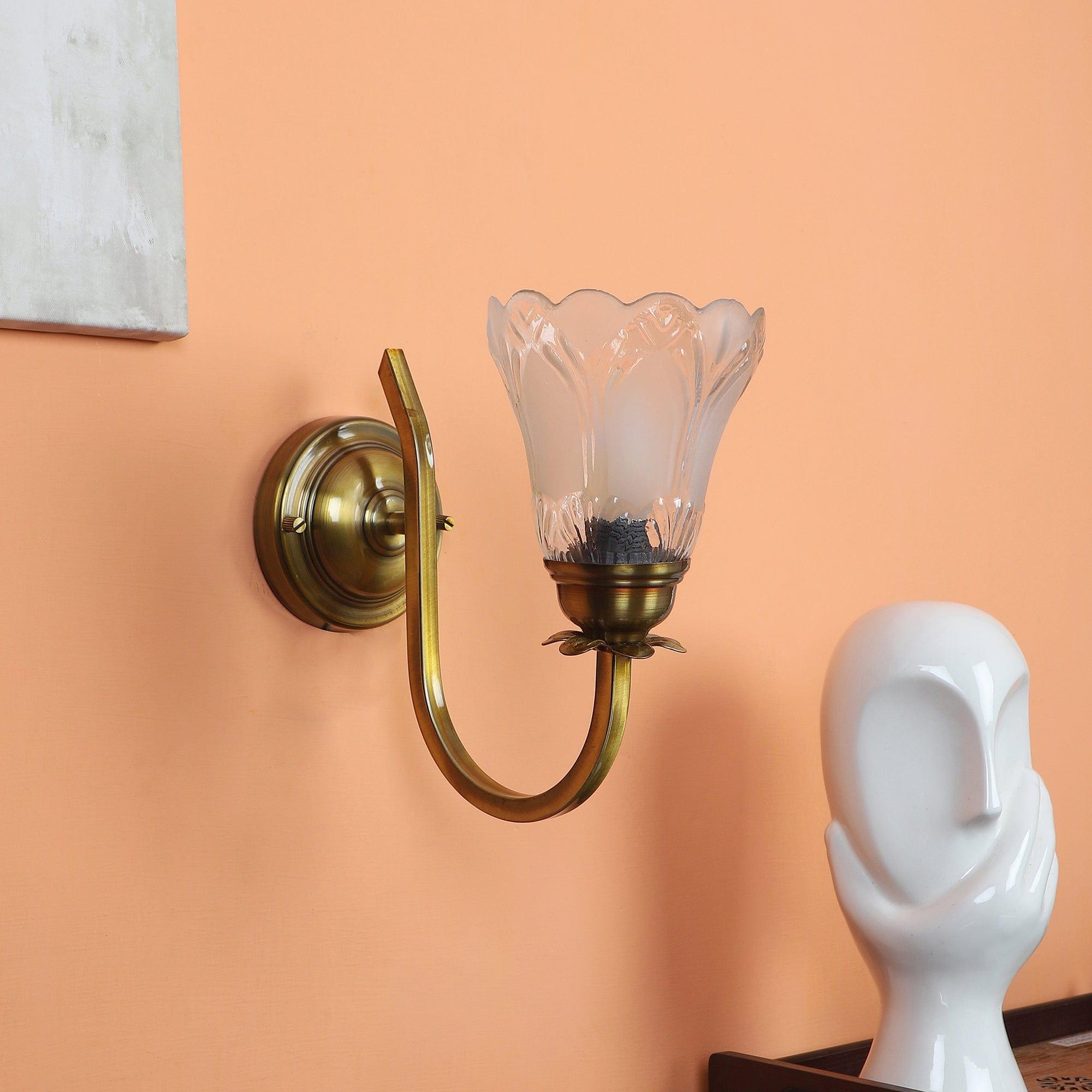 Prefect White And Gold Iron Wall Light - Ouch Cart 