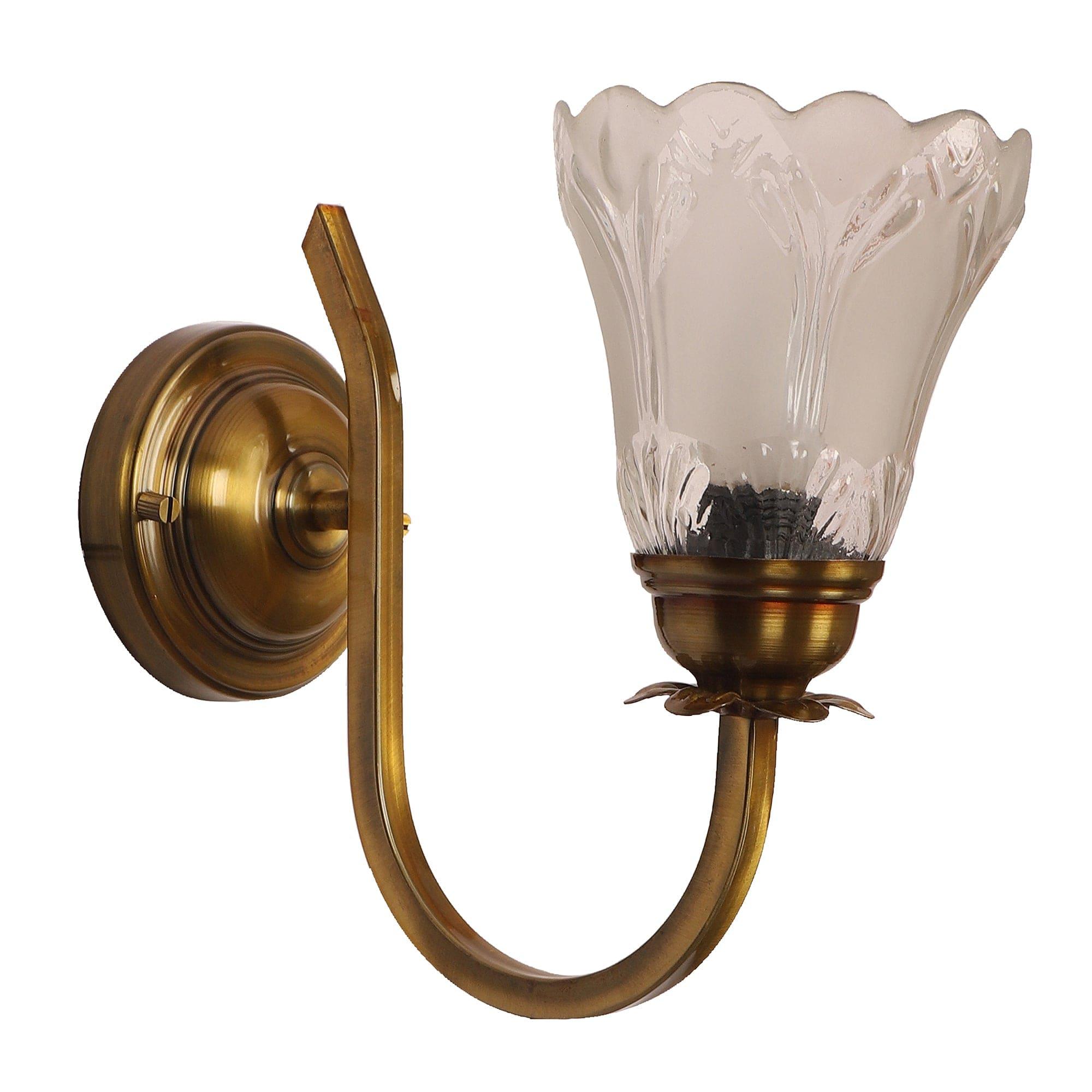 Prefect White And Gold Iron Wall Light - Ouch Cart 