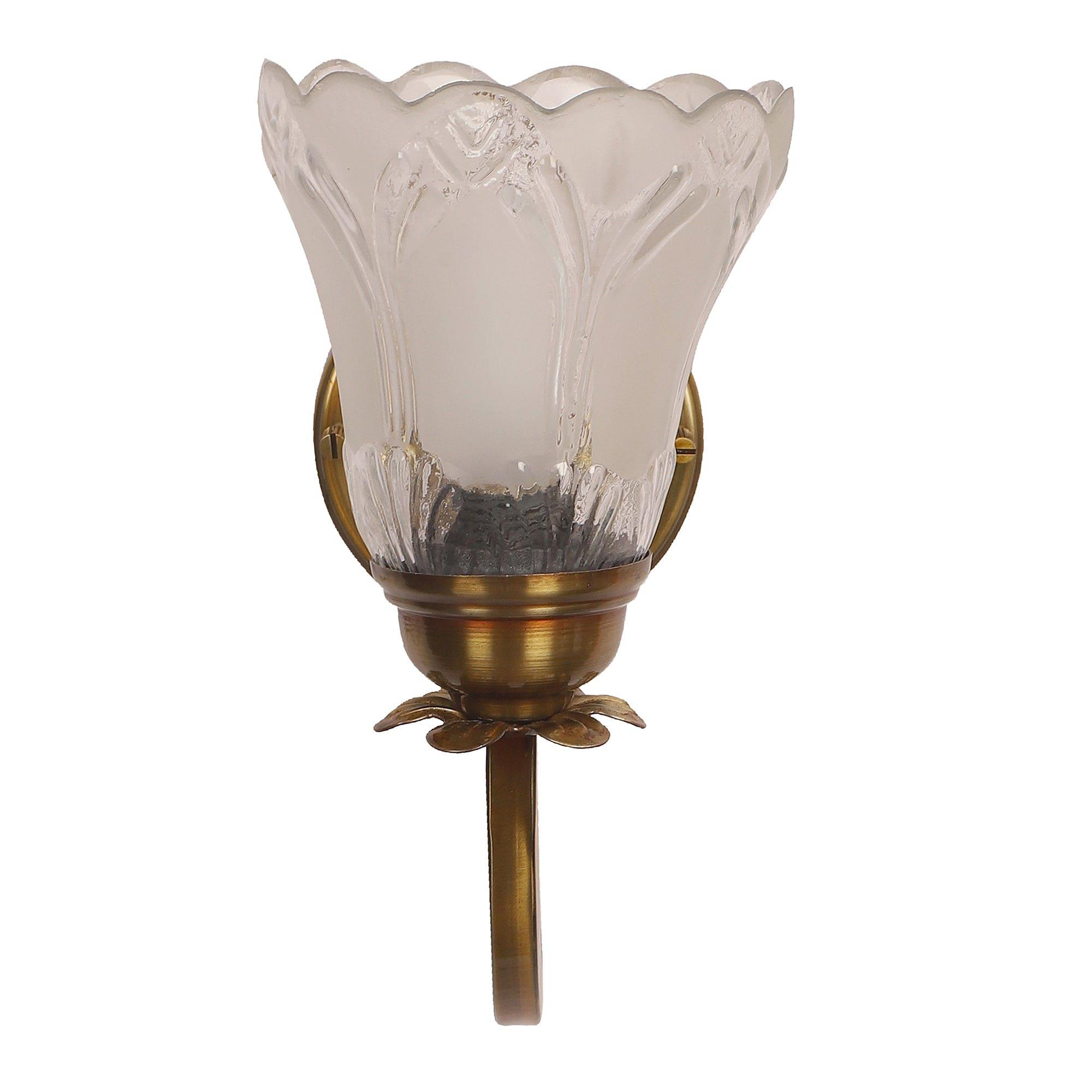 Prefect White And Gold Iron Wall Light - Ouch Cart 