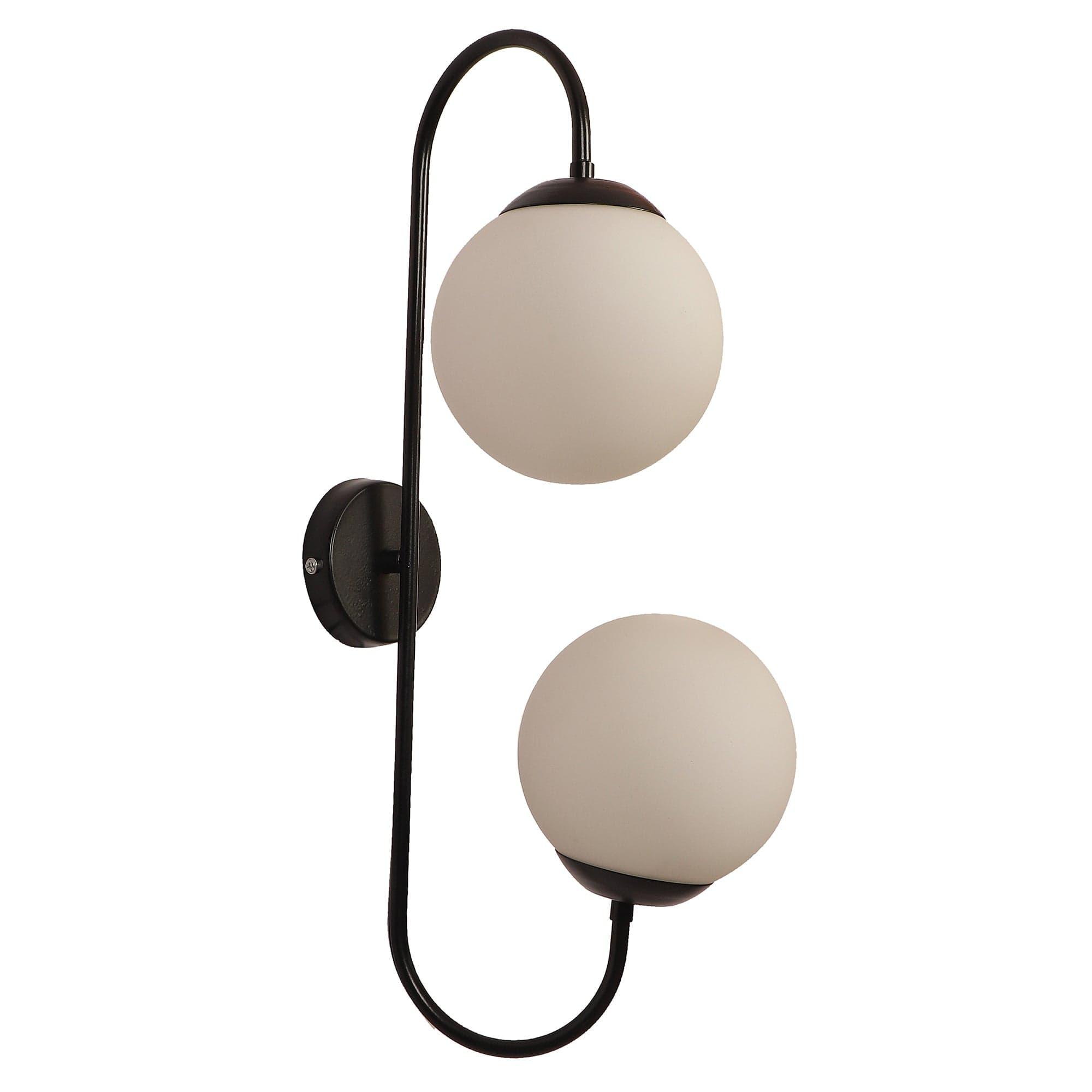 Black And White Iron 2 Wall Lights - Ouch Cart 