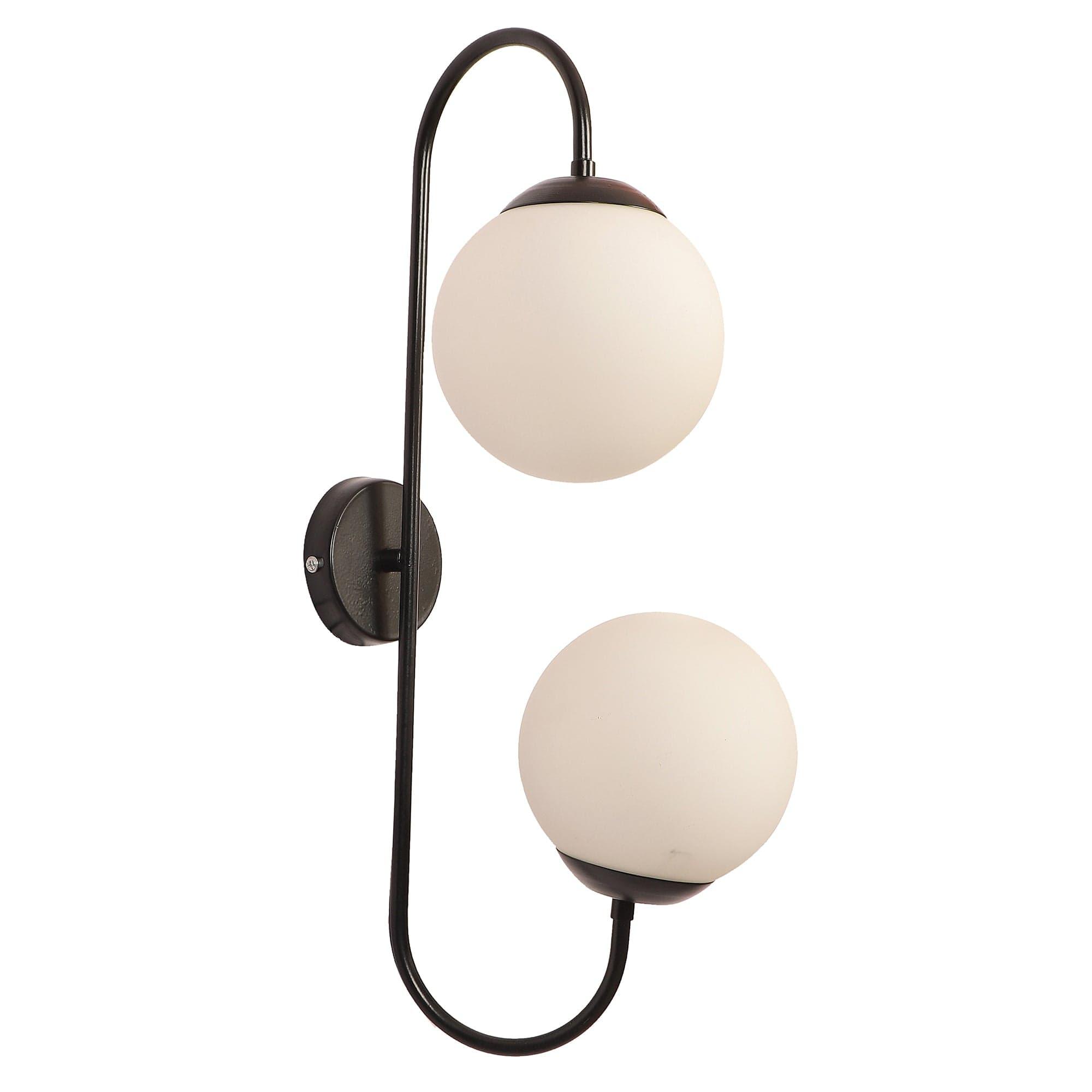 Black And White Iron 2 Wall Lights - Ouch Cart 