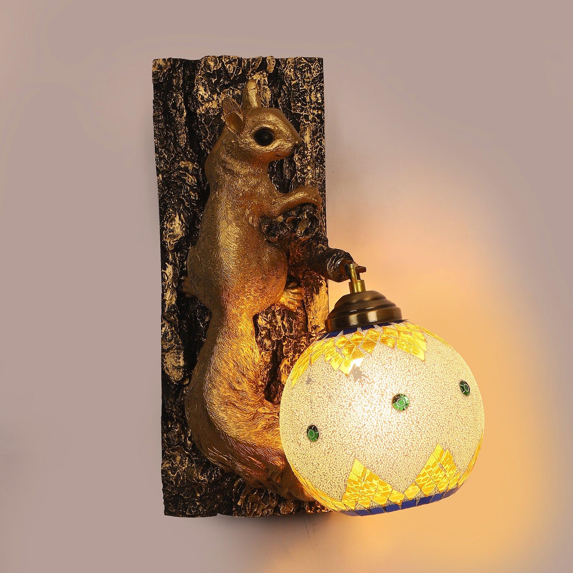 Black and Gold Wood Multicolor beautiful Wall Lights - Ouch Cart 