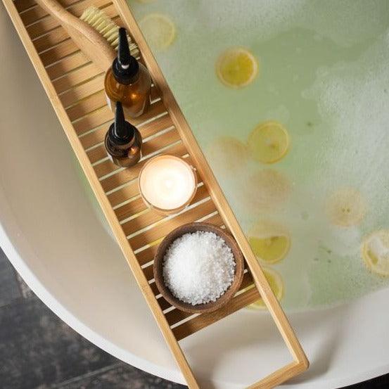 Bathtub Caddy Tray Wine/Candle/Multipurpose Holder For Bathroom By Miza - Ouch Cart 