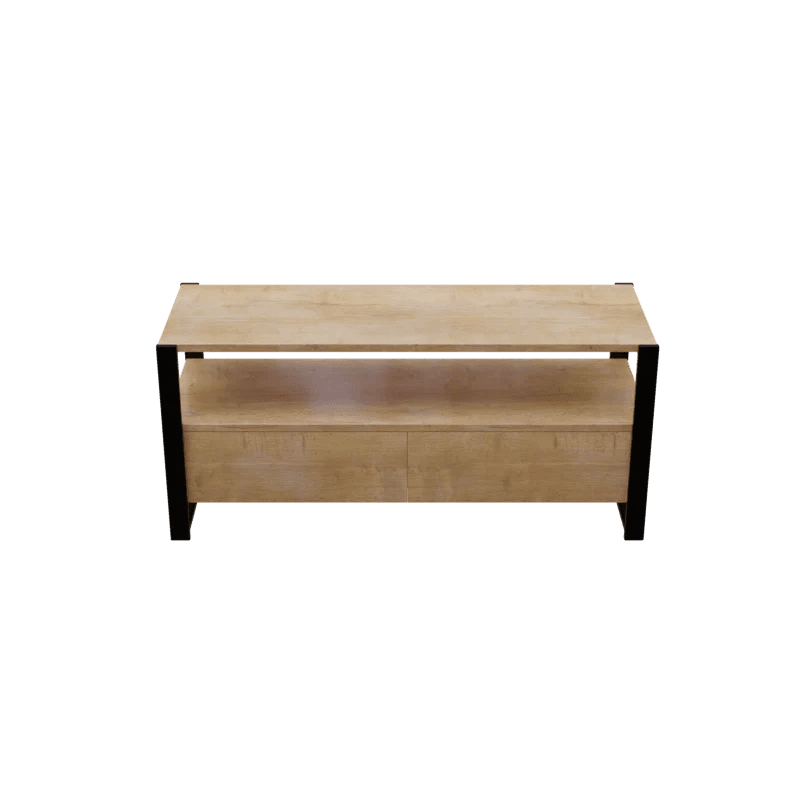 Marin TV Unit with Drawers in Small Size in Wooden Texture - Ouch Cart 