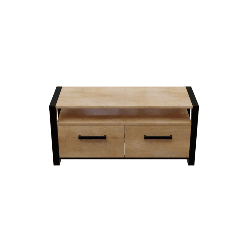 Dilleto TV Unit with Drawers in Small Size in Wooden Texture