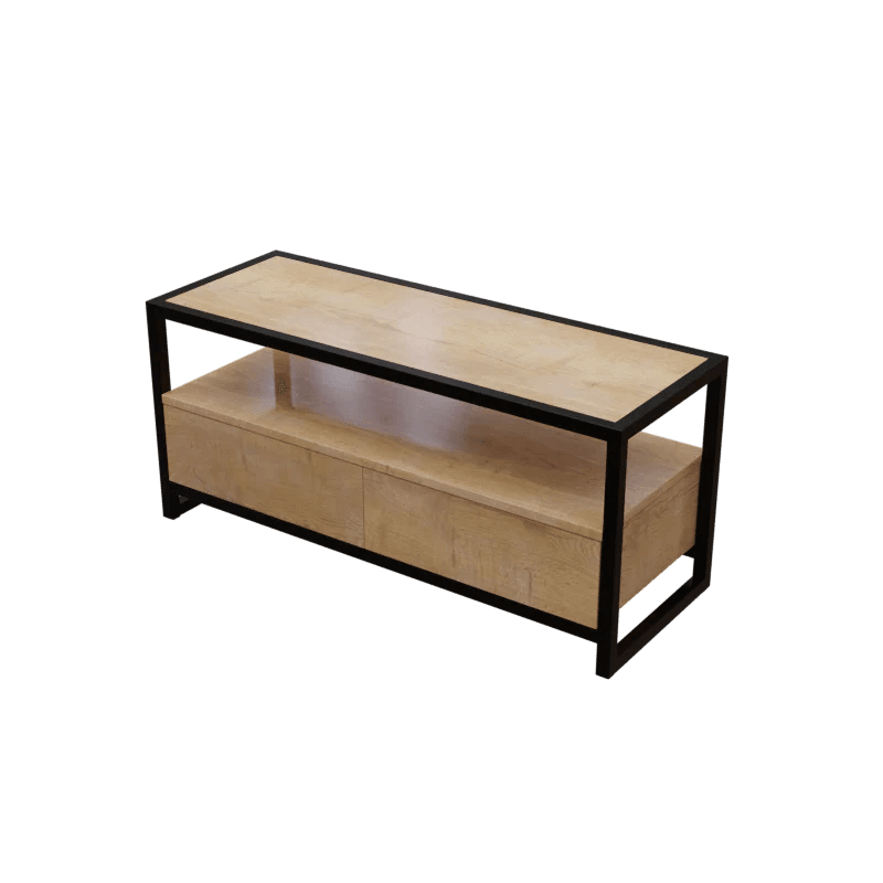 Casper TV Unit with Drawers in Small Size in Wooden Texture - Ouch Cart 