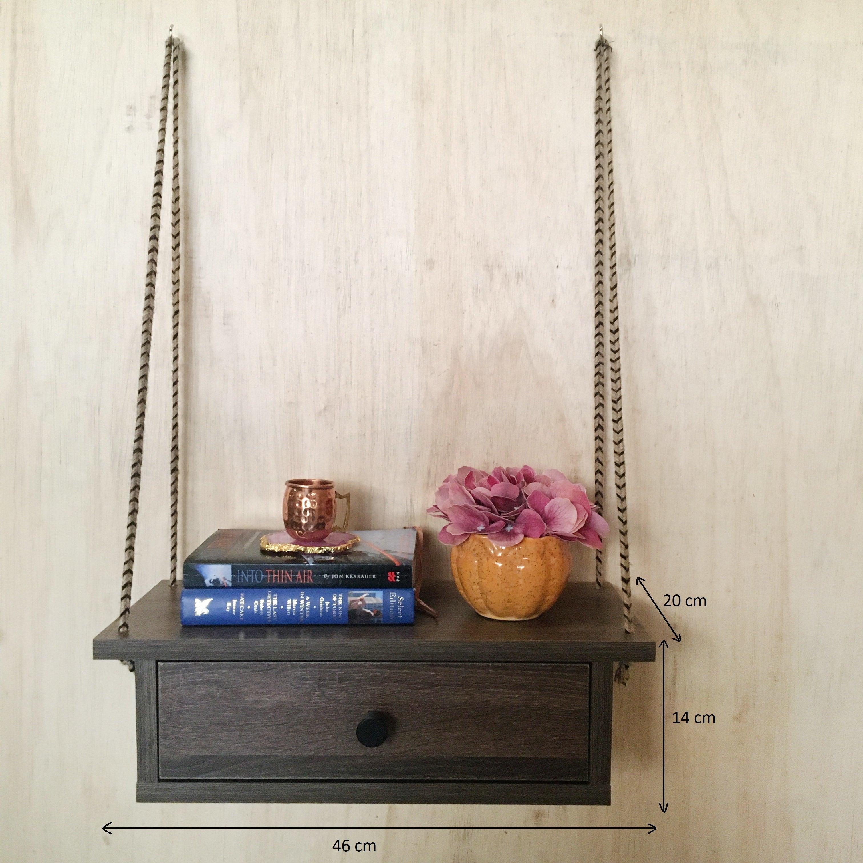 Handmade Drawer Style Hanging Book/ Pooja Display Shelves Wall Art By Miza - Ouch Cart 