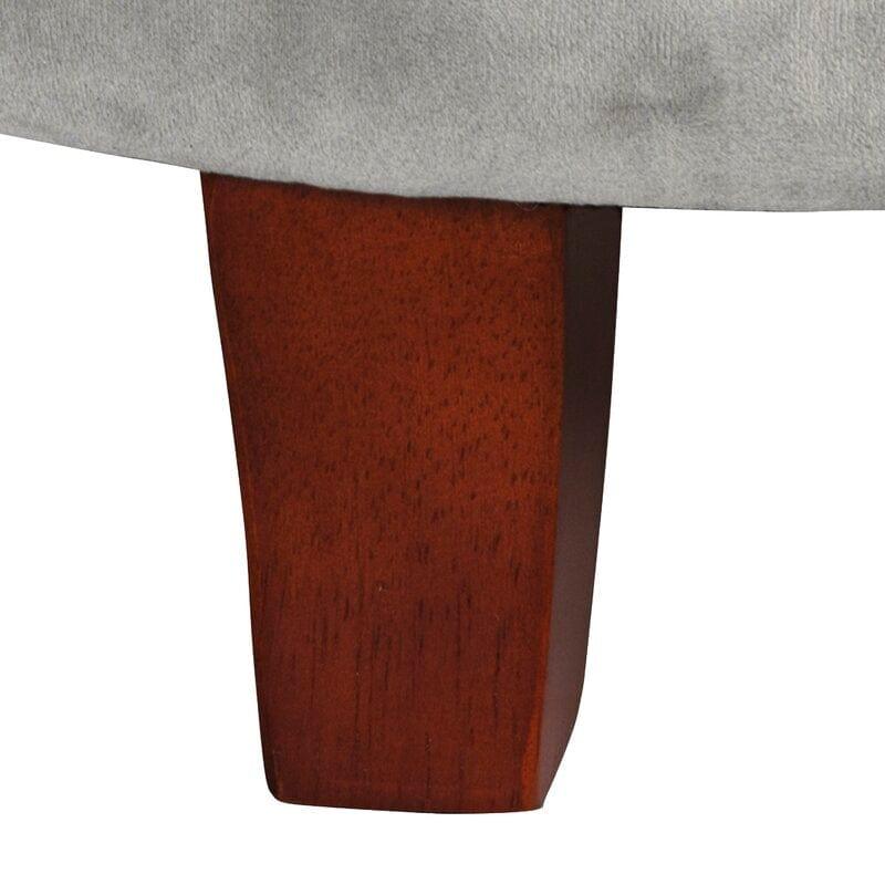 Wide Tufted Round Storage Ottoman with Storage - Ouch Cart 