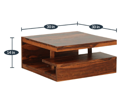 Home furniture Sheesham Wood Coffee Table for Living Room and Office | Center Table | Tea Table | Center Table | - Ouch Cart 