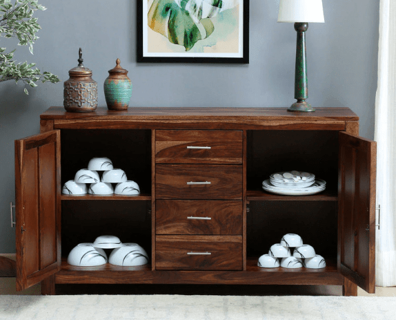 Sheesham Wood console table With Drawer - Ouch Cart 