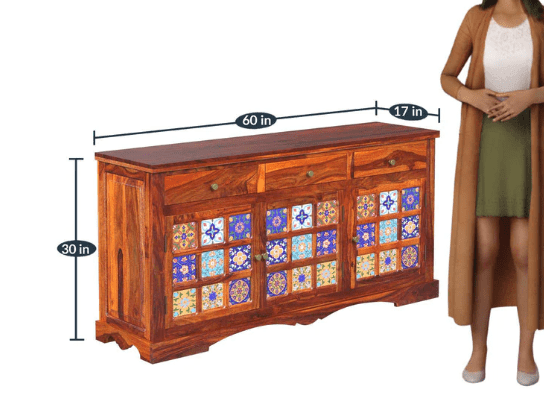 Beautiful Design Sheesham Wood console table With Drawer - Ouch Cart 