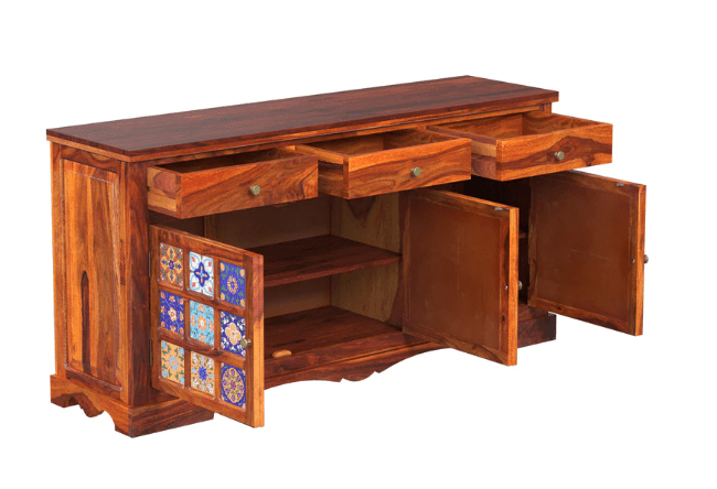 Beautiful Design Sheesham Wood console table With Drawer - Ouch Cart 