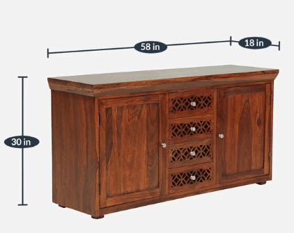 Sheesham Wood console table With Drawer - Ouch Cart 