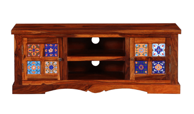 Sheesham Wood TV cabinet Holder - Ouch Cart 