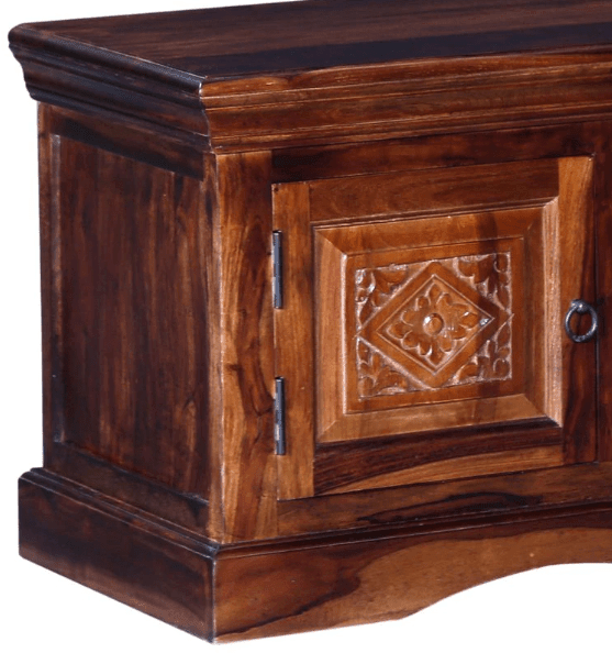 Solid Sheesham wood standard TV cabinet furniture stand - Ouch Cart 